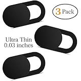 Webcam Cover 0.03in Ultra Thin (3 Pack), Web Camera Cover for Laptop Desktop PC Macboook Pro iMac Mac Mini Computer Smartphone, Protect Your Privacy and Securtiy Against Cam Hacks, Strong Adhesive