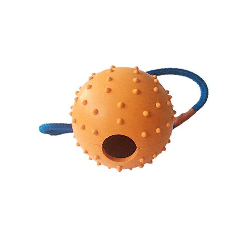 Dog Chew Toy Durable Non-Toxic Toy Balls for Small Dogs Soft Bouncy Rubber Dog Ball Launcher for aggressive chewers training Pet Dog Cat Exercise and Reward Toy