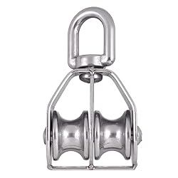 Rocaris 4 Pack M25 Double Pulley Block Stainless