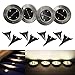 Maggift Solar Ground Lights,Garden Pathway Outdoor In-Ground Lights With 4 LED (4 pack) (Warm white)