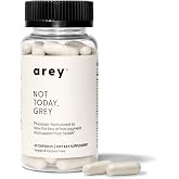 Arey Not Today, Grey Hair Supplement for Color, Thinning + Strength, 60 Ct | 1-month supply capsules for anti-grey, shedding &amp; thinning with fo-ti, PABA, black sesame, copper, biotin &amp; B vitamins, vegan