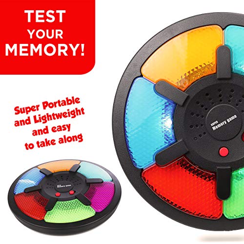 Handheld Memory Game, Light Up Memory Game with 6 Pattern Sequence