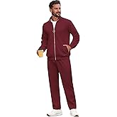 GUYLIGUYQI Mens 2 Piece Sweatsuits for Men Full Zip Casual Track Suits Athletic Jogging Suit Sets Sport Sweat Suit