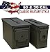 Heritage Products Classic Military Styling Sealed Lid Steel Ammo Can Double Pack with 50 Caliber Ammo Can (M2A1) and 30 Caliber Ammo Can (M19A1)