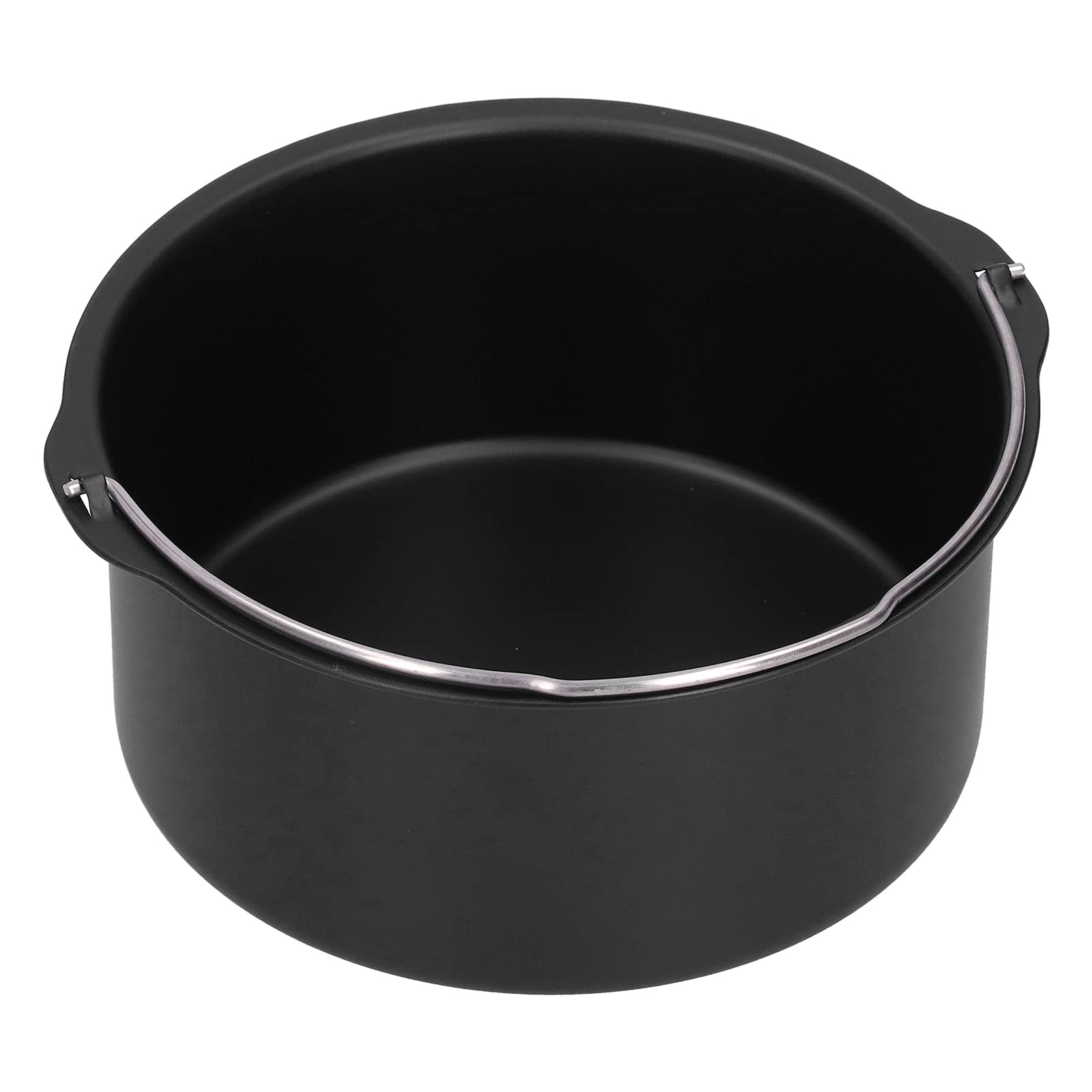 HEEPDD Cake Barrel, Round Nonstick Baking Pan, Bread Baking Basket with Handle for Air Fryer Accessories for Easy Baking Cooking and Healthy Air Frying