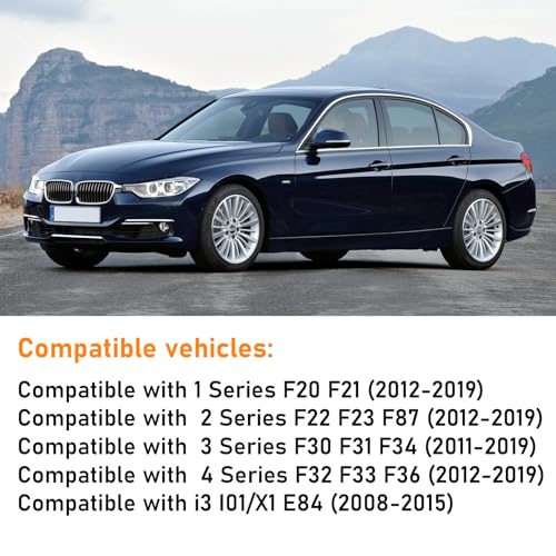 ‎Altsbaos Compatible with Replacement Mirror Covers for BMW F20 F21 F22 F23 F87 F30 F31 F34 F32 F33 F36 I01 E84 BMW Series 1 2 3 4 i3 x1 Left + Right Mirror Covers (Black (BrBrante)