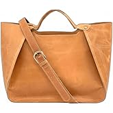 Tannery Genuine Full Grain Leather Shoulder Tote Bag for Women Large Handbag Ladies Purse Adjustable Strap Satchel Travel Bag
