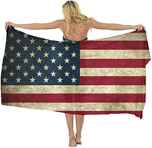 AMERICAN TANG Swimwear Cover up Sarong Wrap vintage American USA flag Scarf skirt