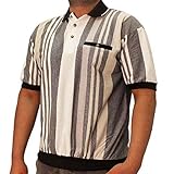 LD Sport Vertical Striped Short Sleeve Banded Bottom Shirt 6091-455BT
