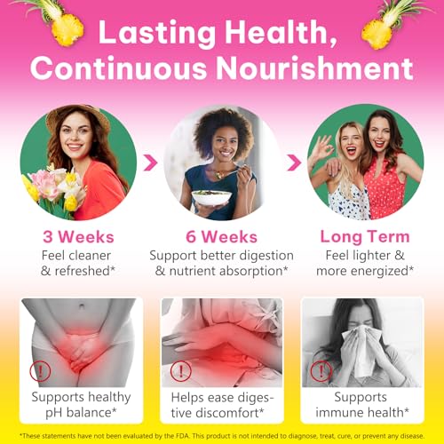 Probiotics Gummies for Women Wellness, Pineapple Flavor, 60 Gummies (1 Pack)