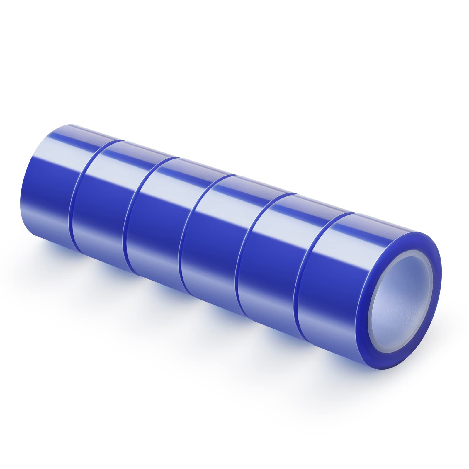 PYD Life Sublimation Heat Transfer Tape - 6 Rolls of 1 Inch x 52 Ft High Temp Tape (Up to 480 ℉) - Blue