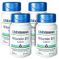 Life Extension Vitamin D3 5000 IU, 60 Softgels - 4-Pak