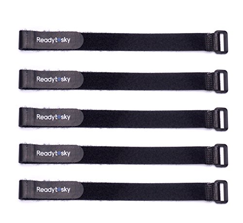 Readytosky RC Lipo Battery Straps 300mm x 20mm HD Rubberized Leather Non-Slip Battery Tie Down Strap(5PCS)