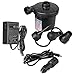iPstyle Electric Air Pump for Inflatables, Portable Quick-Fill Air Mattress Pump with 3 Nozzles, Perfect Inflator/Deflator Pumps 110V AC/12V DC for Air Mattress Beds, Boats, Swimming Ring (Home Car)