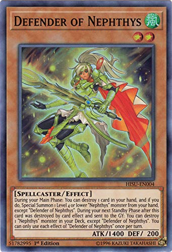 Yu-Gi-Oh! Singles - Defender of Nephthys - HISU-EN004 - Super Rare - 1st Edition - Hidden Summoners