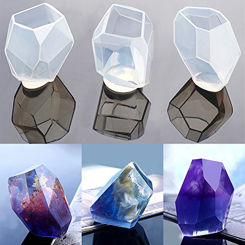 3 Styles DIY Resin Diamond Jewelry Casting Molds, Silicone Mold Kit, Liquid Resin Craft Molds - Thumbnail 6