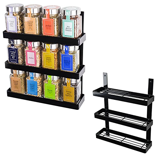 Indian Decor 3 Tier Spice Rack Pantry Storage Organizer