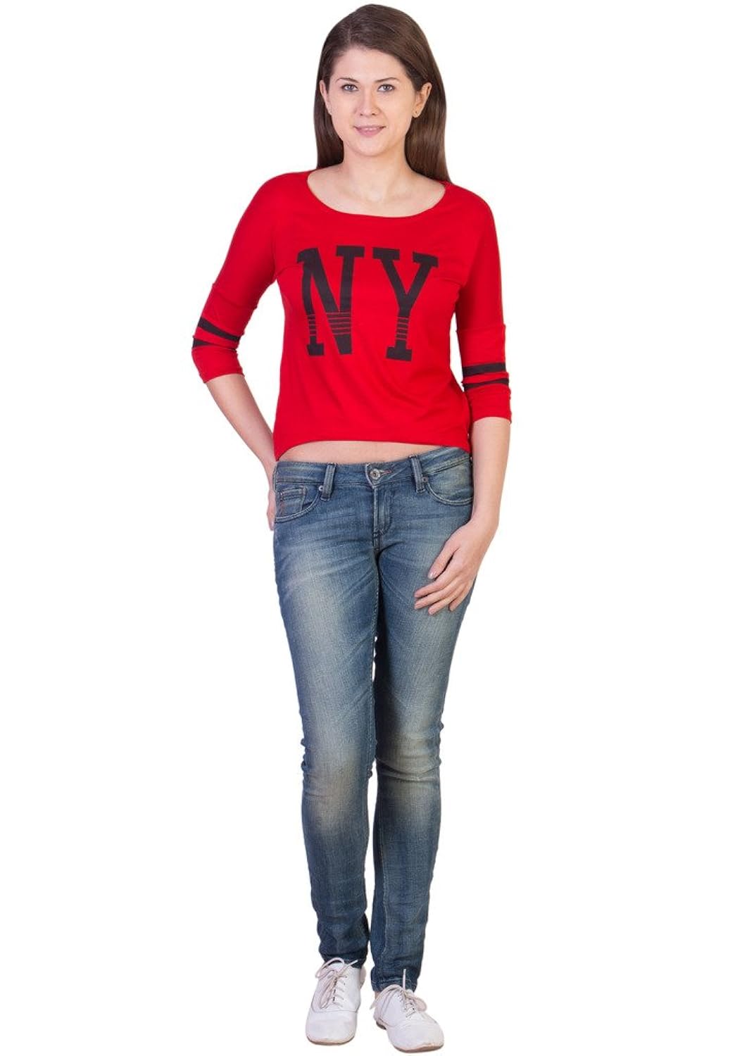 ants women's red ny top
