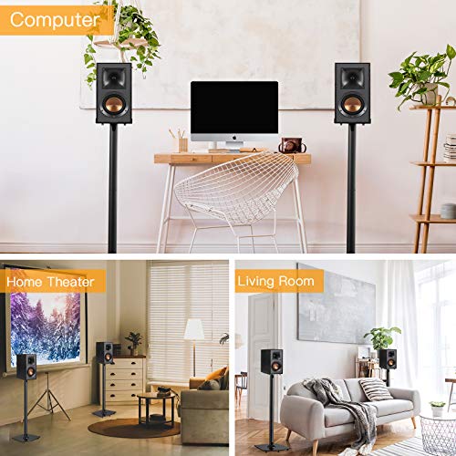 Universal Speaker Stands with Cable Management, Stands for Satellite