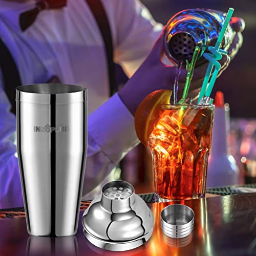 Cocktail Shaker, Cocktail Set, Cocktailshaker 750ML, Cocktail Shaker Set, Barshaker Mixer Edelstahl Barkeeper Set Zubehör für Familien, Bars Weihnachten Party, Whisky Martini Drink Shaker Geschenk – Bild 6