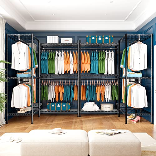 Raybee Heavy Duty Clothes Rack for Hanging Clothes, 825LBS L Shape