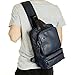 Zebella Men's Letaher Unbalance Chest Pack Multipurpose Backpack Crossbody Shoulder Bag Travel Sling Bag