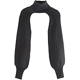 Elegtiskas Long Puff Sleeve Arm Warm Shrugs Backless Pullover Crop Top