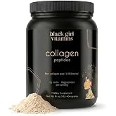 Black Girl Vitamins | Collagen Peptides Powder - Collagen for Skin, Hair &amp; Nails - Unflavored Hydrolyzed Collagen Powder, Dairy-Free, Gluten-Free Collagen for Women and Men - 16oz