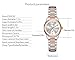 Women Easy Reader Date Expansion Watch Ladies Quartz Clock Female Bracelet Quartz Wrist Watch (Gold)