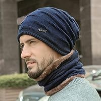 chenshaopeng Winter Beanie Hat (Dark Blue)