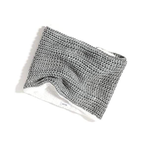 accsa Women Winter Infinity Loop Circle Knit Chunky Scarf Neck Warmer Soft Sherpa Fleece Lined