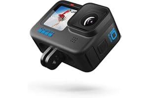 GoPro HERO10 Black - Waterproof Action Camera with Front LCD and Touch Rear Screens, 5.3K60 Ultra HD Video, 23MP Photos, 1080p Live Streaming, Webcam, Stabilization