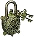Antique Style Tortoise Type Padlock - Lock with Key - Brass Made - Black - Padlock