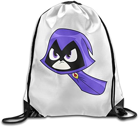Purple Girl Raven Teen Titans Go Drawstring Backpack Drawstring Gym Bag