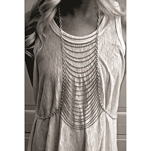 Jojo&lin body chain jewelry silver body harness wit…