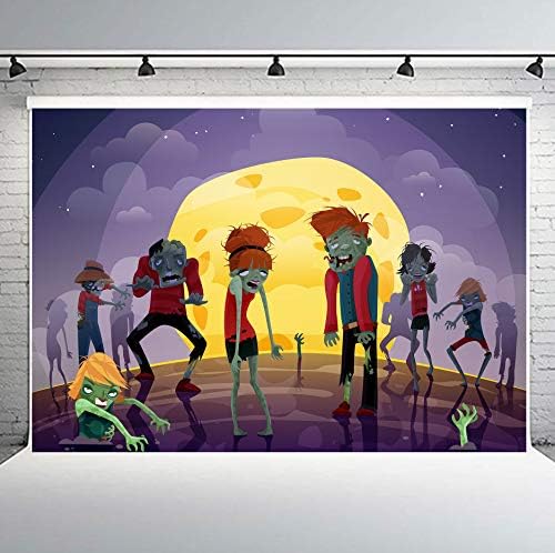 PHMOJEN Zombie Walking Dead Photography Backdrop Vinyl 10x7ft Halloween Cartoon Background Photo Studio Props for Party DSPH081