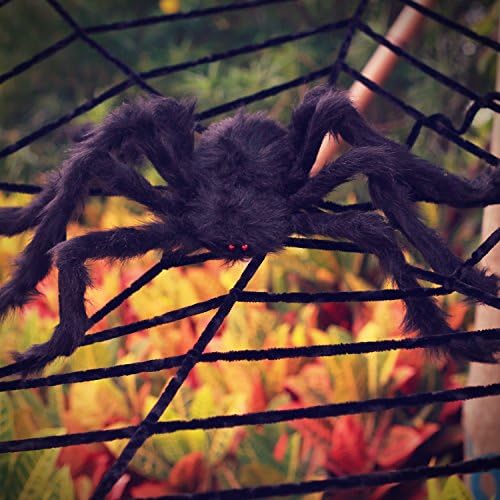 Halloween Decorations, Hip2cart 10FT Spider Web Decorations and Giant Spider Decorations Outdoor Indoor