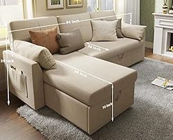 PaPaJet Sofa Bed, Sofa Sleeper with Storage