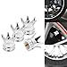 4x Chrome Silver Crown Tire Wheel Air Valve Stem Cap Set For ATV Car Hotrod Ratrod SUV Truck Ford Dodge GMC Toyota Honda Nissan Subaru Cadillac Chevrolet