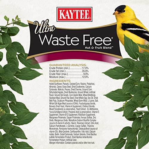 Kaytee Wild Bird Waste Free Nut and Fruit Food Seed Blend For Woodpeckers, Juncos, Cardinals