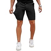 GINGTTO Mens Casual Shorts Stretch Slim Fit Quick Dry 9 Inch Inseam
