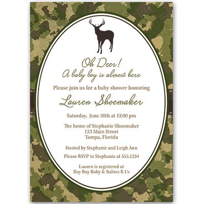 Amazon Com Camo Invitations Baby Shower Bridal Wedding Party