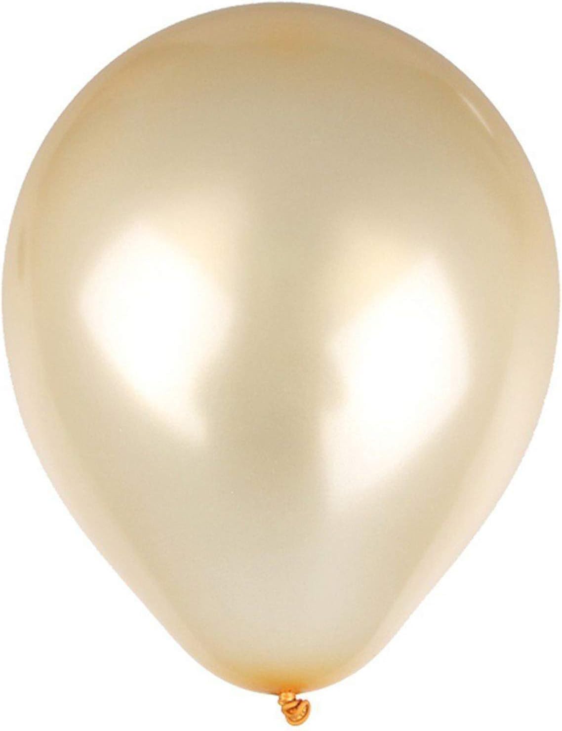 Trimming Shop 10 Inch Premium Latex Balloons, Thick Strong Gold Party Balloons for Birthday Decorations Wedding, Baby Shower