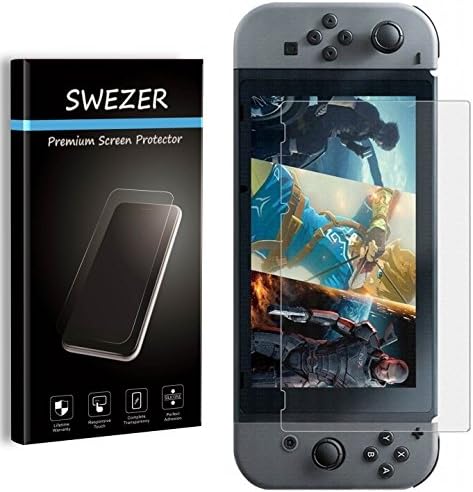 [3-PACK] For Nintendo Switch (2017 Release) - SWEZER Tempered Glass Screen Protector [LifeTime Replacement], 9H Anti-Scratch, 2.5D Anti-Chip Edge, Shatterproof