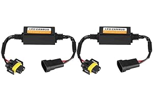 Akozon 1 Pair H8 H9 H11 LED Headlight Decoder, 2pcs, Universal Fit, 6500K Bright White, PVC & Metal Materials