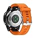 ANCOOL Compatible with Fenix 5S 20mm Width Easy Fit Soft Silicone Watch Band Replacement for Fenix 5S/Fenix 5S Plus, Orange