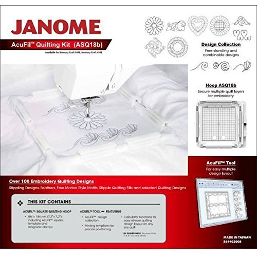 Janome Acufil Quilting Hoop Set AQS18B For MC500E/MC400E