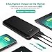Portable Charger Gatcepot 24000mAh Power Bank 5.8A Output 3-Port (Dual Input 5A, Micro and USB C) External Battery Fast Charger for iPhone, Ipad, Samsung Galaxy and More- Black