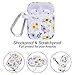 Case - Airspo 7 in 1 Accessories Set Compatible with 1 & 2 Protective Silicone Cover Floral Print Cute Case (Yellow Flower)