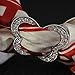 maikun Oval Scarf Ring Elegant Simple, Butterfly Silver-Tone, Size No Size